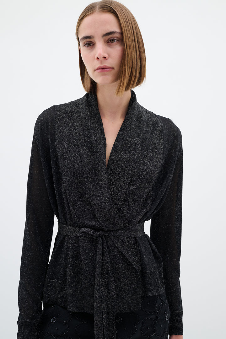 Cardigan scintillant à nouer Thani