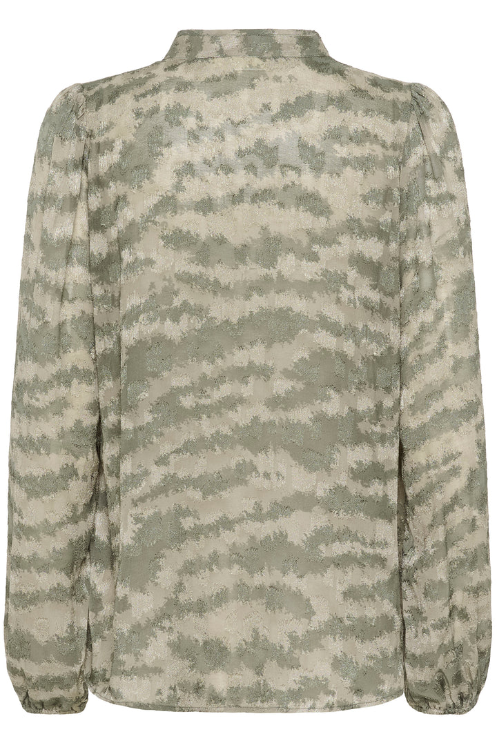 Chemisier imprimé Cielle - Rayures tigrées et tissu fluide