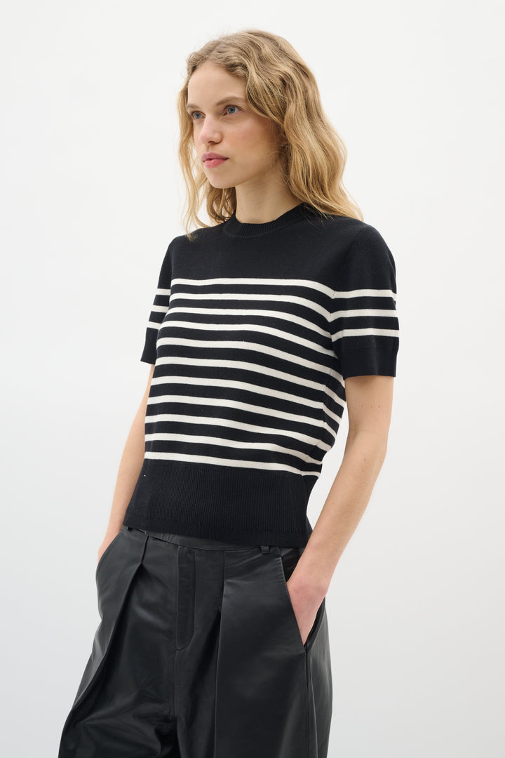 Chandail rayé à manches courtes Wallis