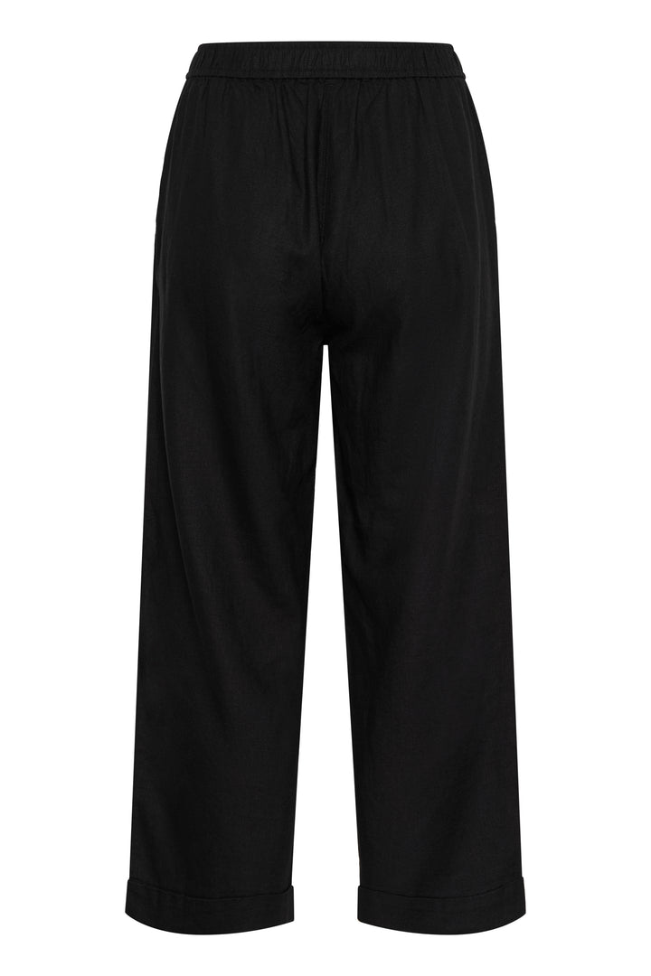 Pantalon en mélange de lin et viscose - Coupe ample et relax