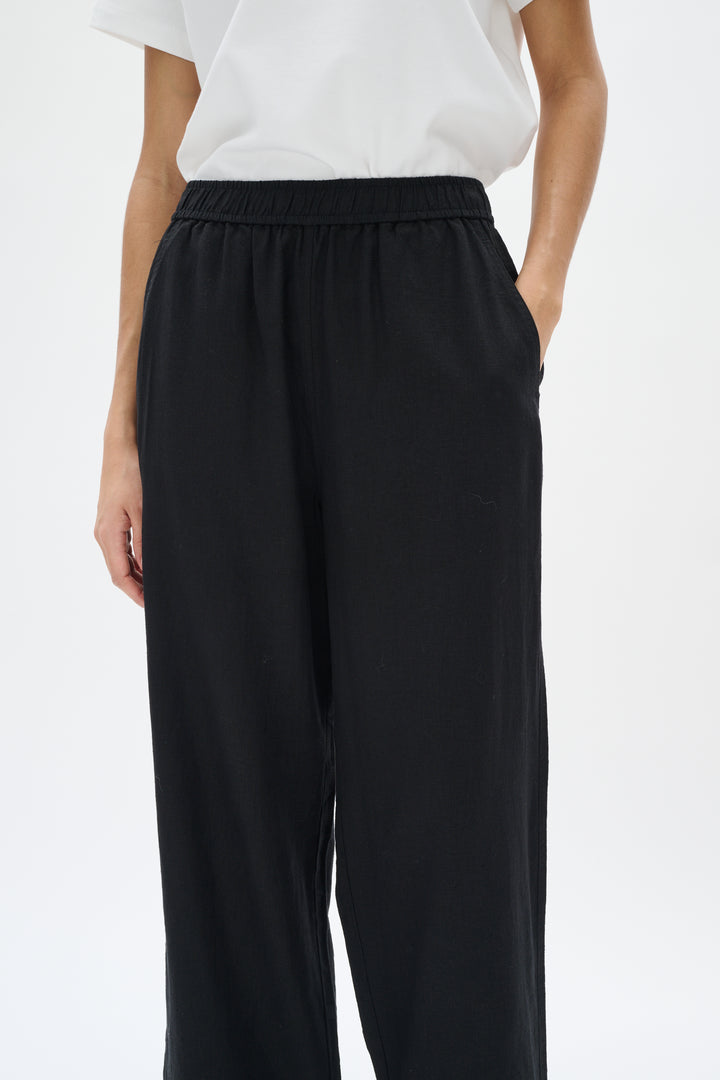 Pantalon en mélange de lin et viscose - Coupe ample et relax