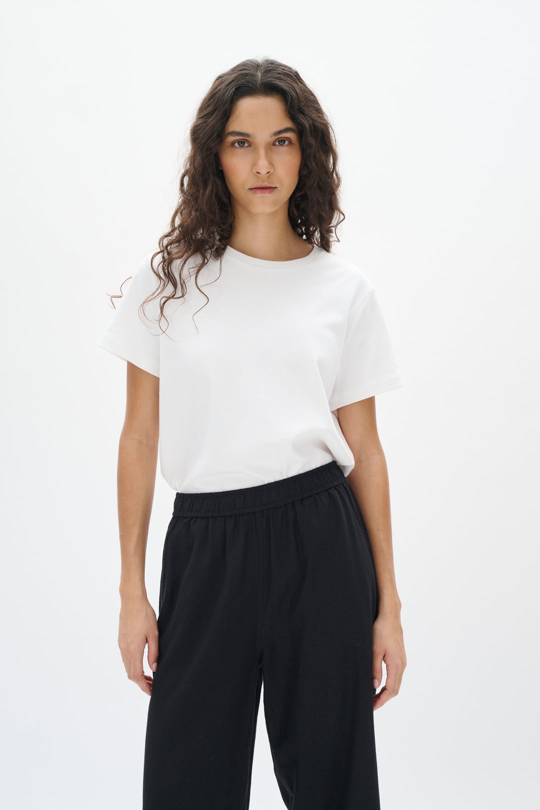 Pantalon en mélange de lin et viscose - Coupe ample et relax