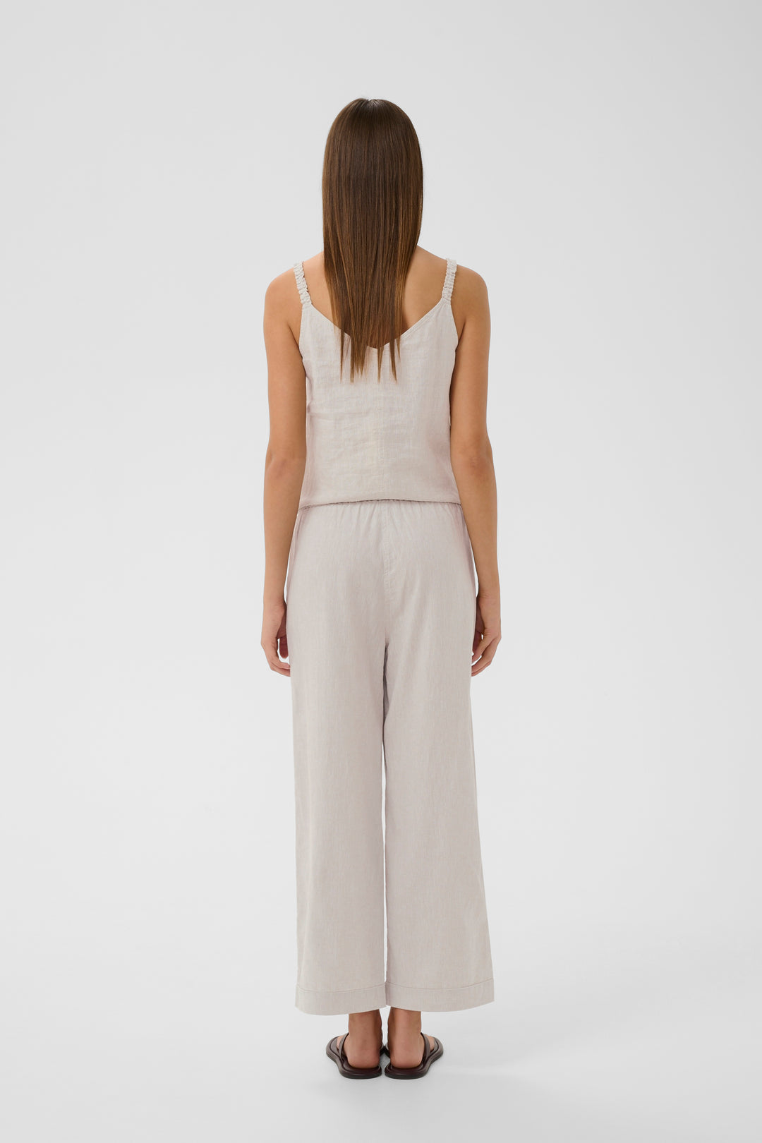 Pantalon en mélange de lin et viscose - Coupe ample et relax
