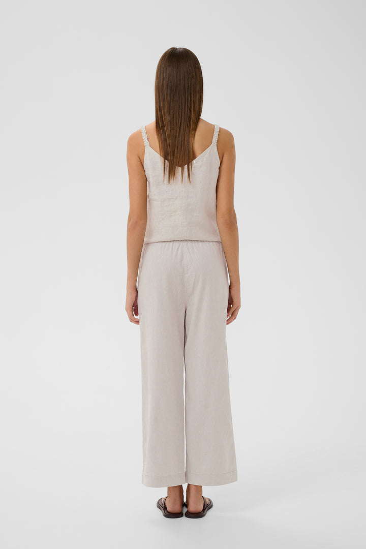 Pantalon en mélange de lin et viscose - Coupe ample et relax