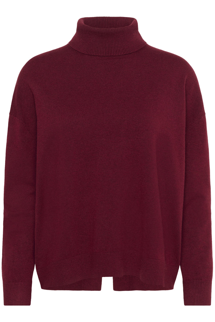 Pull bordeau à dos fendu Glea