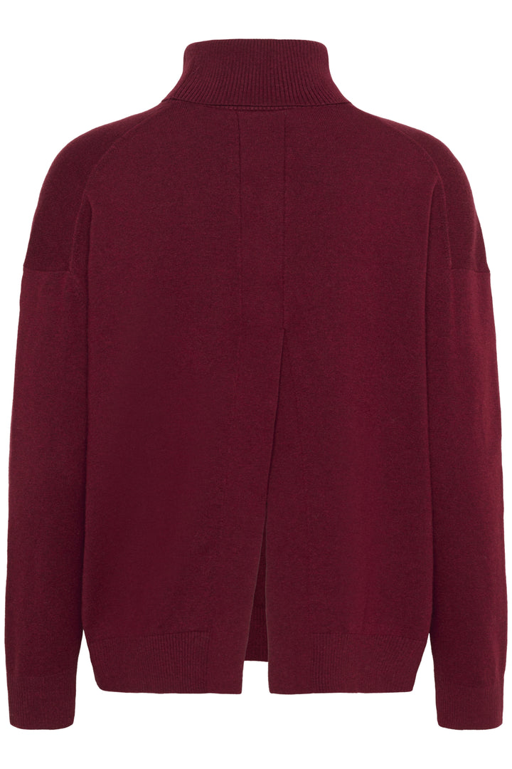 Pull bordeau à dos fendu Glea