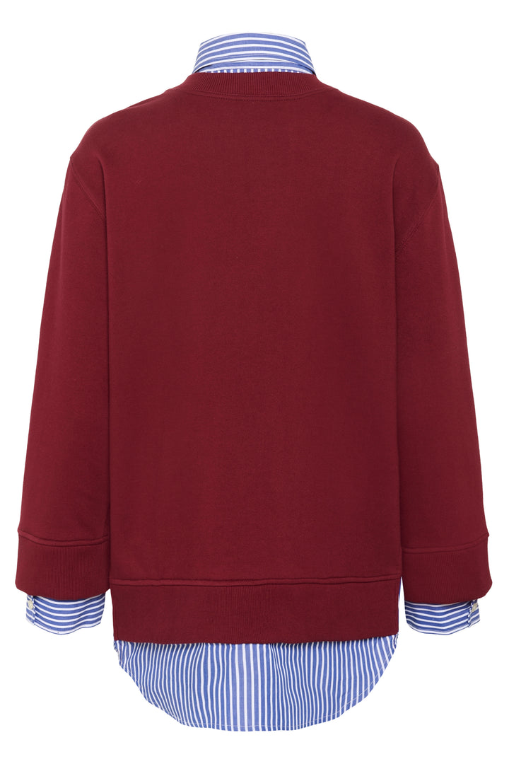 Chandail deux-en-un bordeaux Natalja