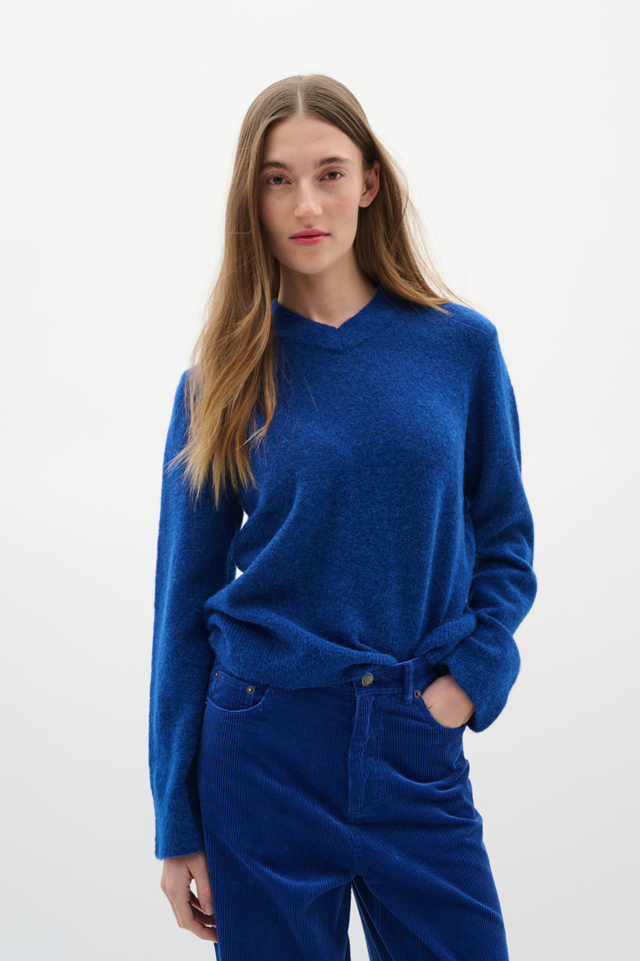 Pull bleu cobalt Guni