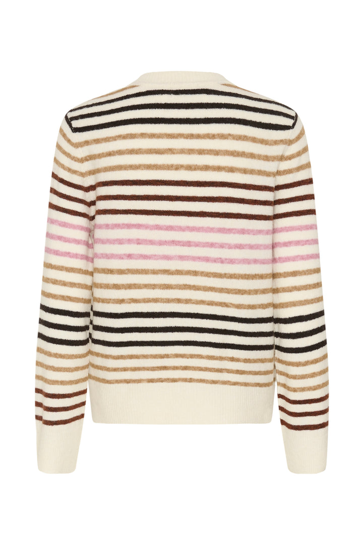 Chandail doux en tricot enrichi de laine et d'alpaga Guni - Avec col en V et coupe droite