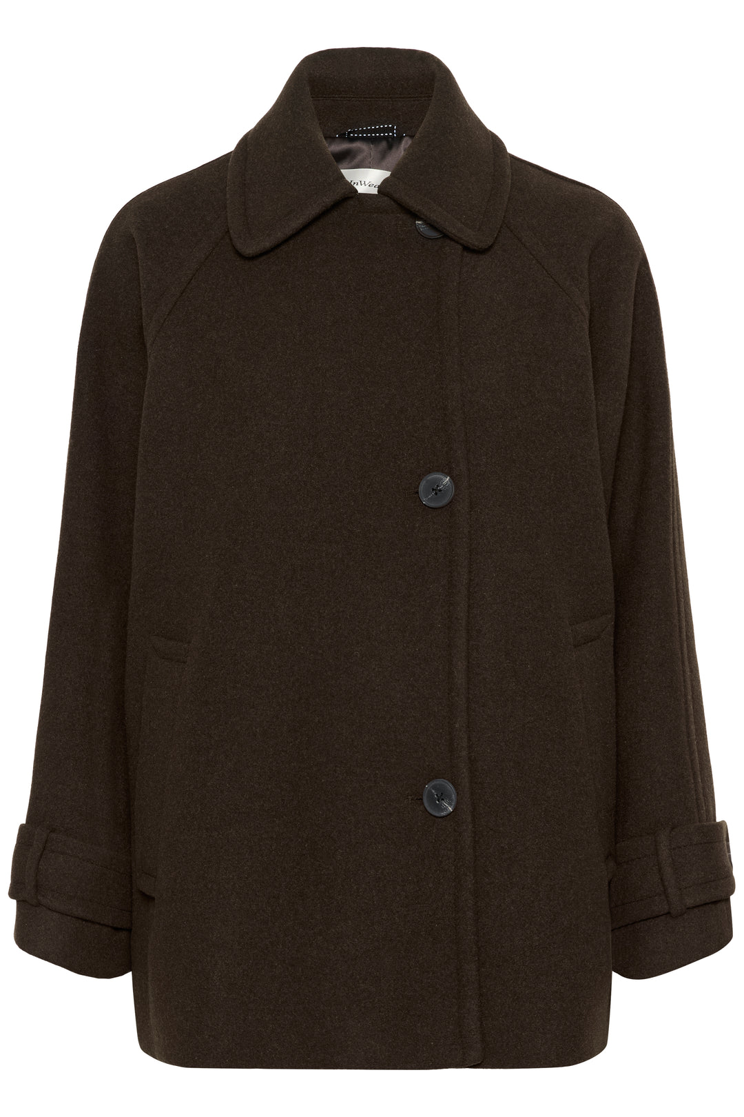 Manteau court Thora - En laine mélangée et à boutonnage croisé