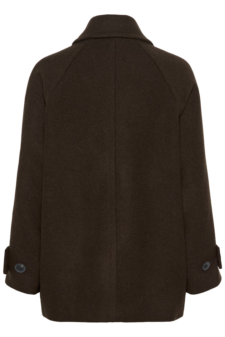 Manteau court Thora - En laine mélangée et à boutonnage croisé