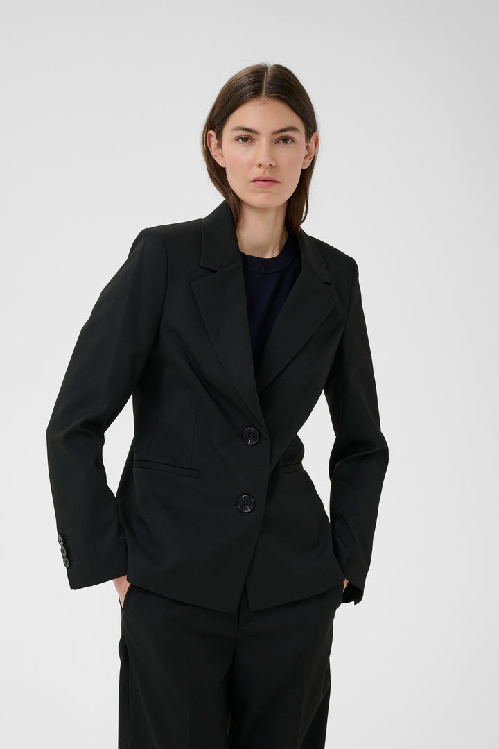 Blazer classique structuré Cadie - Avec col à revers et fermeture à boutons