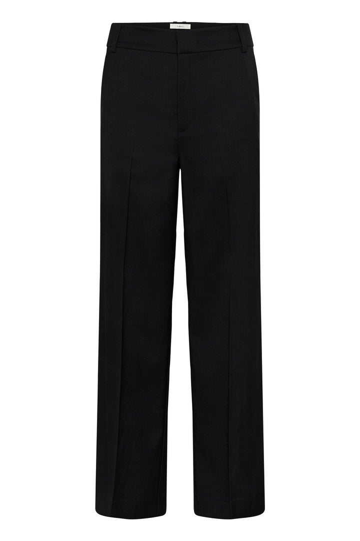 Pantalon à jambe large Cadie - Avec plis de structure et taille régulière