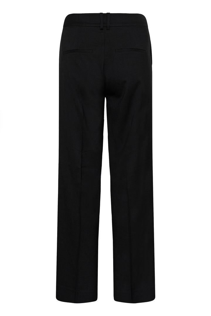Pantalon à jambe large Cadie - Avec plis de structure et taille régulière
