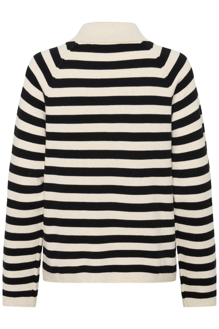 Chandail rayé en coton – Lignes contrastantes et coupe ample