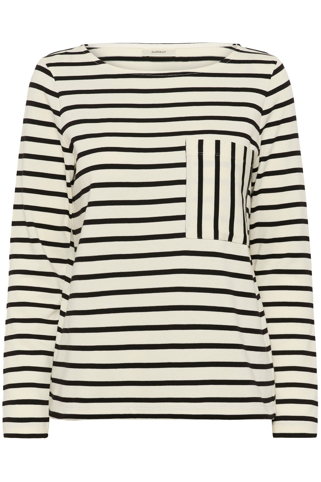 Chandail rayé Della – Coton doux avec poche frontale