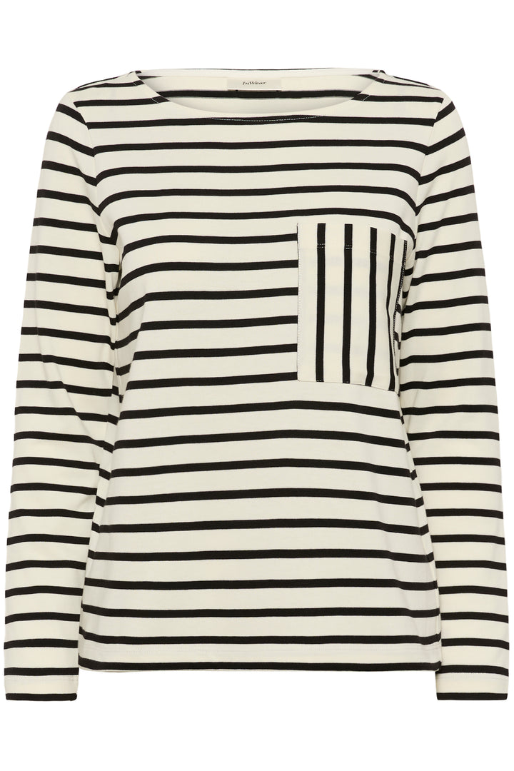 Chandail rayé Della – Coton doux avec poche frontale