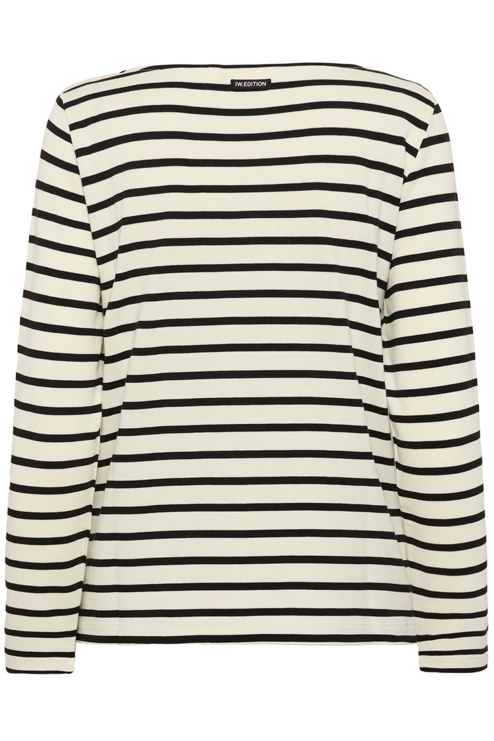 Chandail rayé Della – Coton doux avec poche frontale