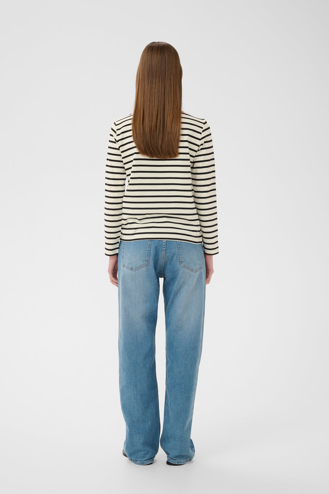 Chandail rayé Della – Coton doux avec poche frontale