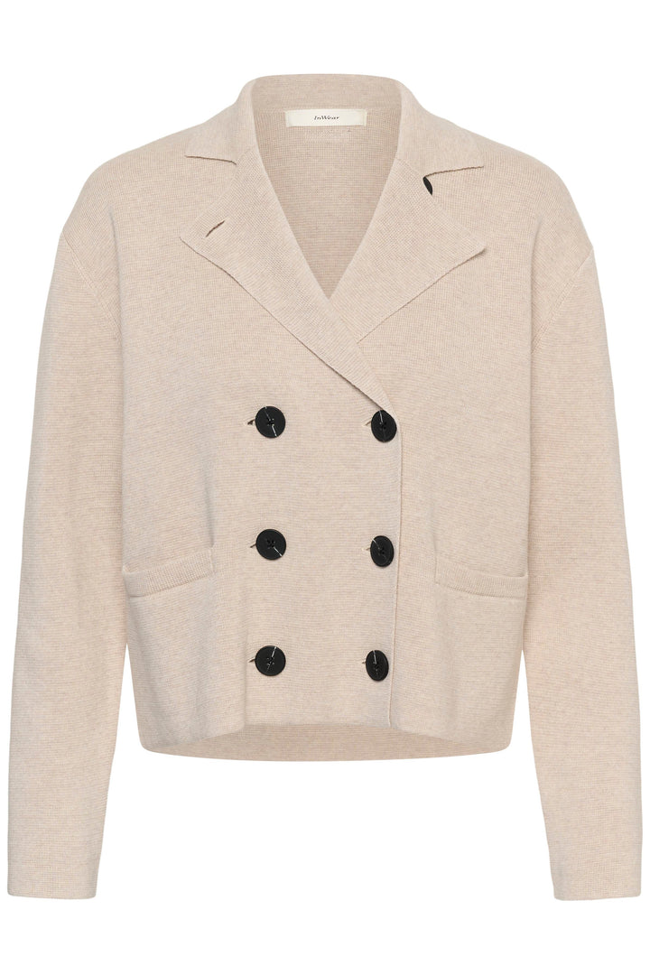 Cardigan boutonné Delarose – Maille de coton et détails contrastés