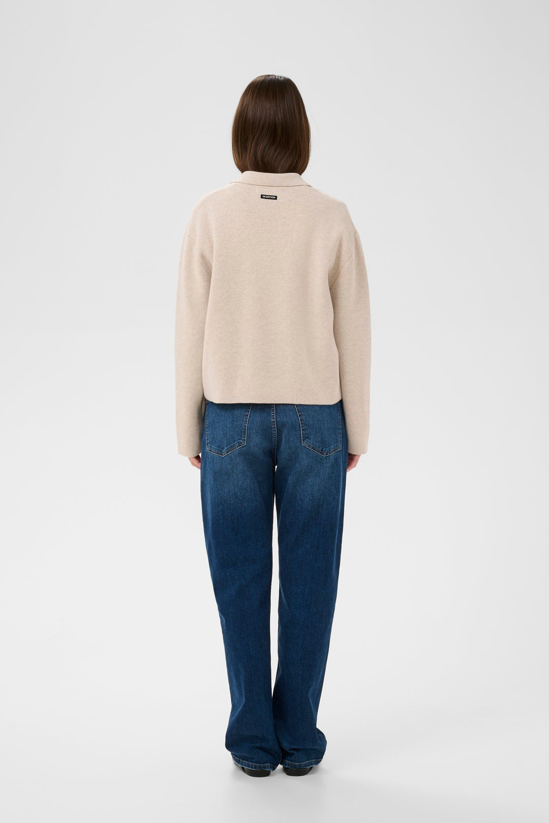 Cardigan boutonné Delarose – Maille de coton et détails contrastés