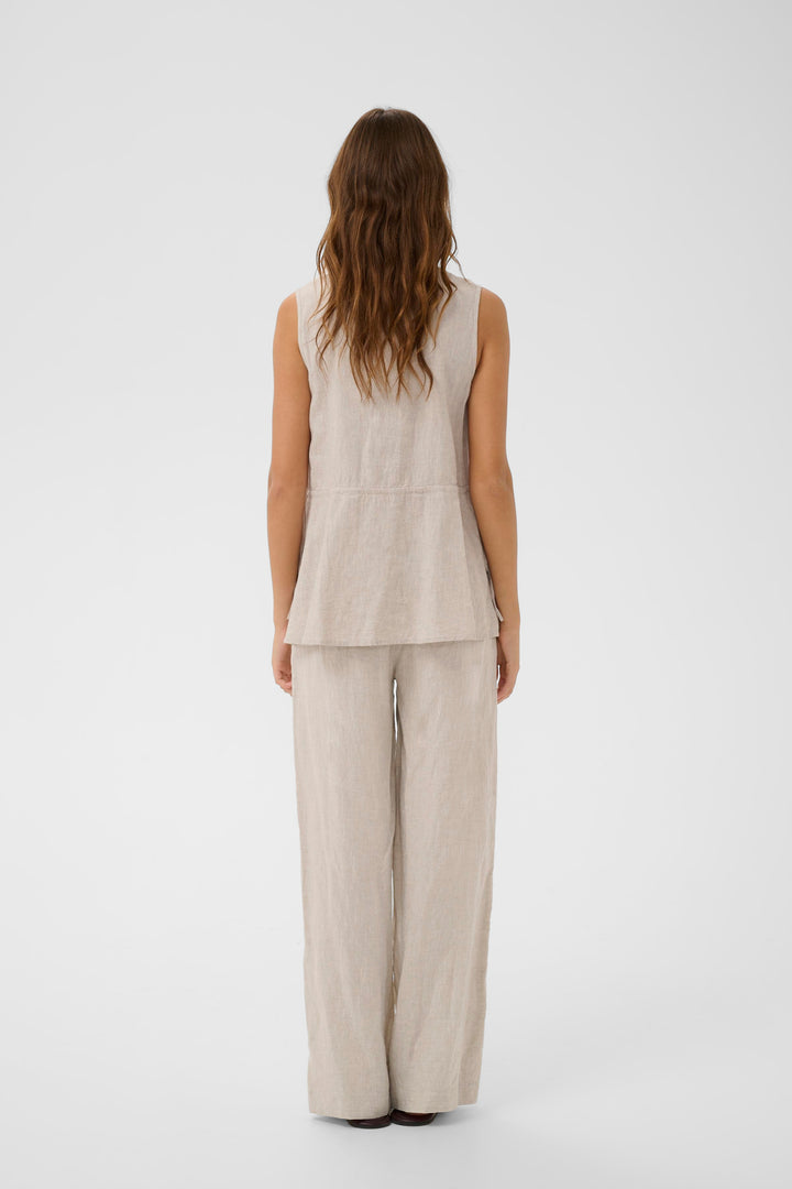 Rowan Sleeveless Blouse - Breathable Linen with Adjustable Fit