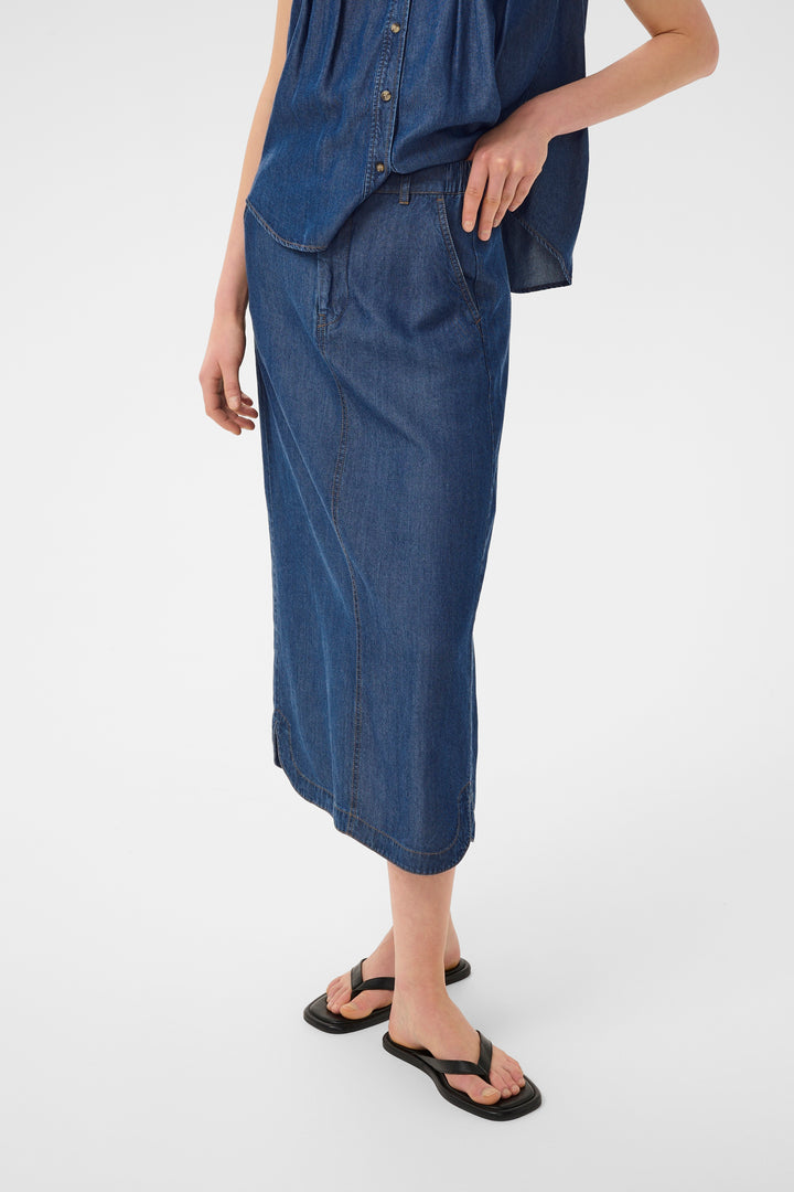 Jupe en denim Eloise - Lyocell et coupe décontractée