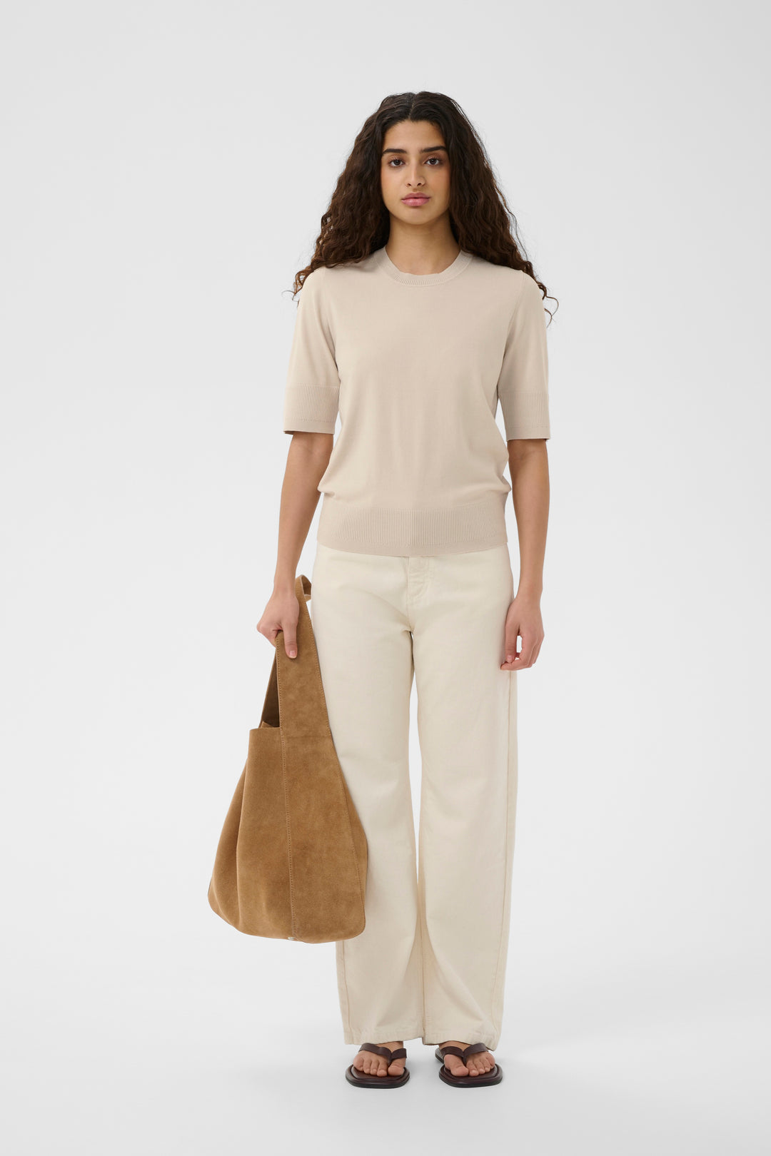 T-shirt confortable Miko - Avec encolure ronde et manches mi-longues