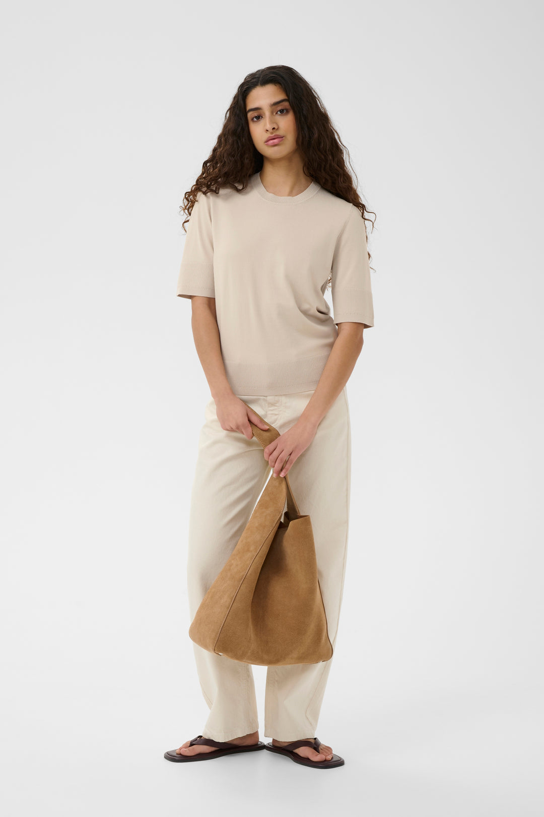 T-shirt confortable Miko - Avec encolure ronde et manches mi-longues