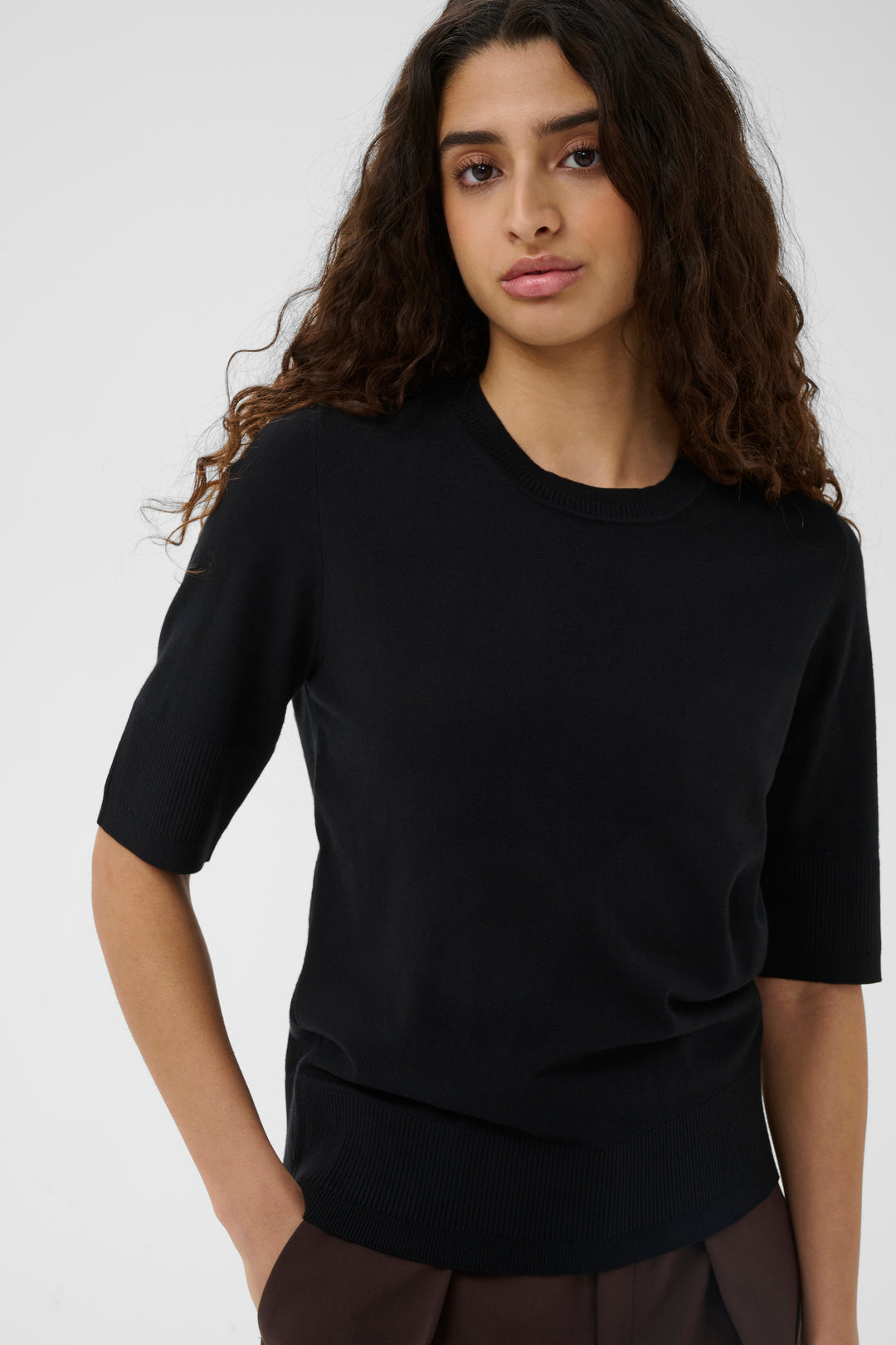 T-shirt confortable Miko - Avec encolure ronde et manches mi-longues