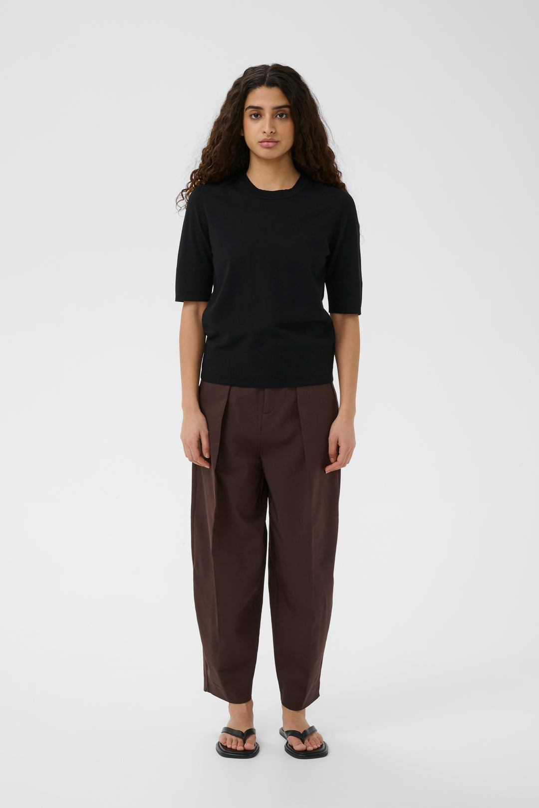 T-shirt confortable Miko - Avec encolure ronde et manches mi-longues