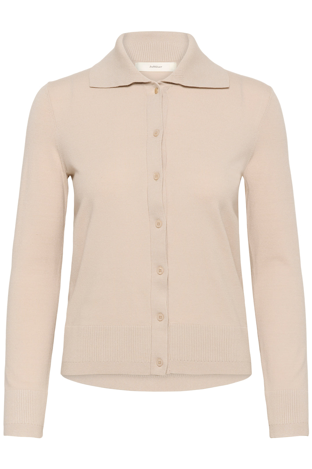 Cardigan classique boutonné Miko - Avec col polo et manches longues