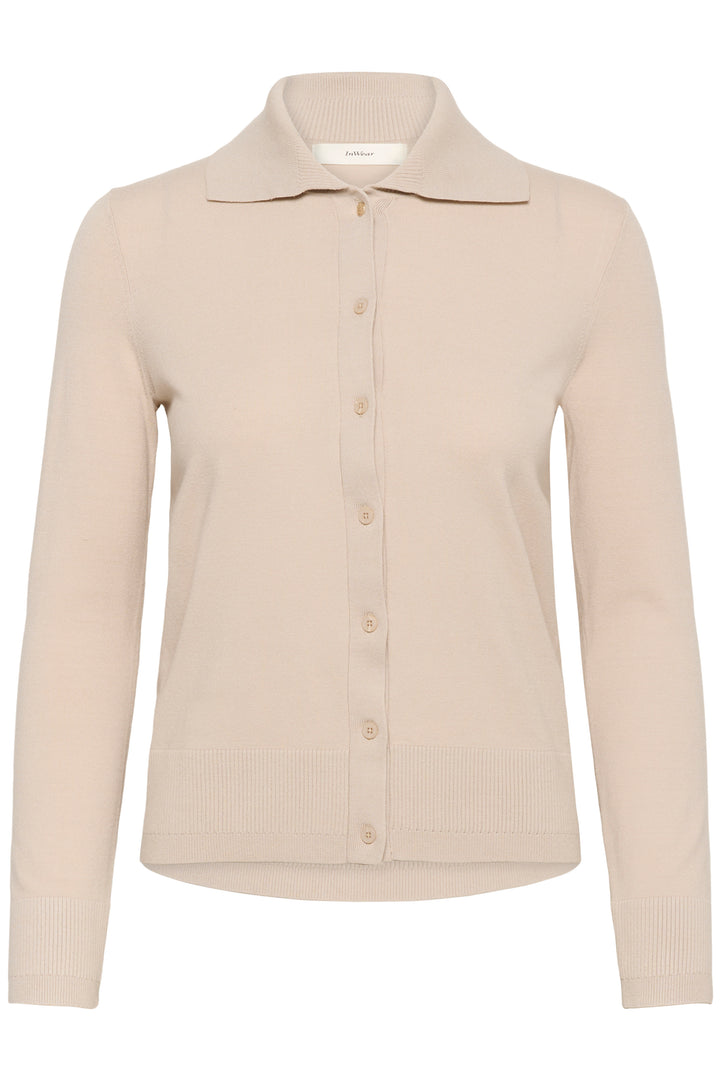 Cardigan classique boutonné Miko - Avec col polo et manches longues
