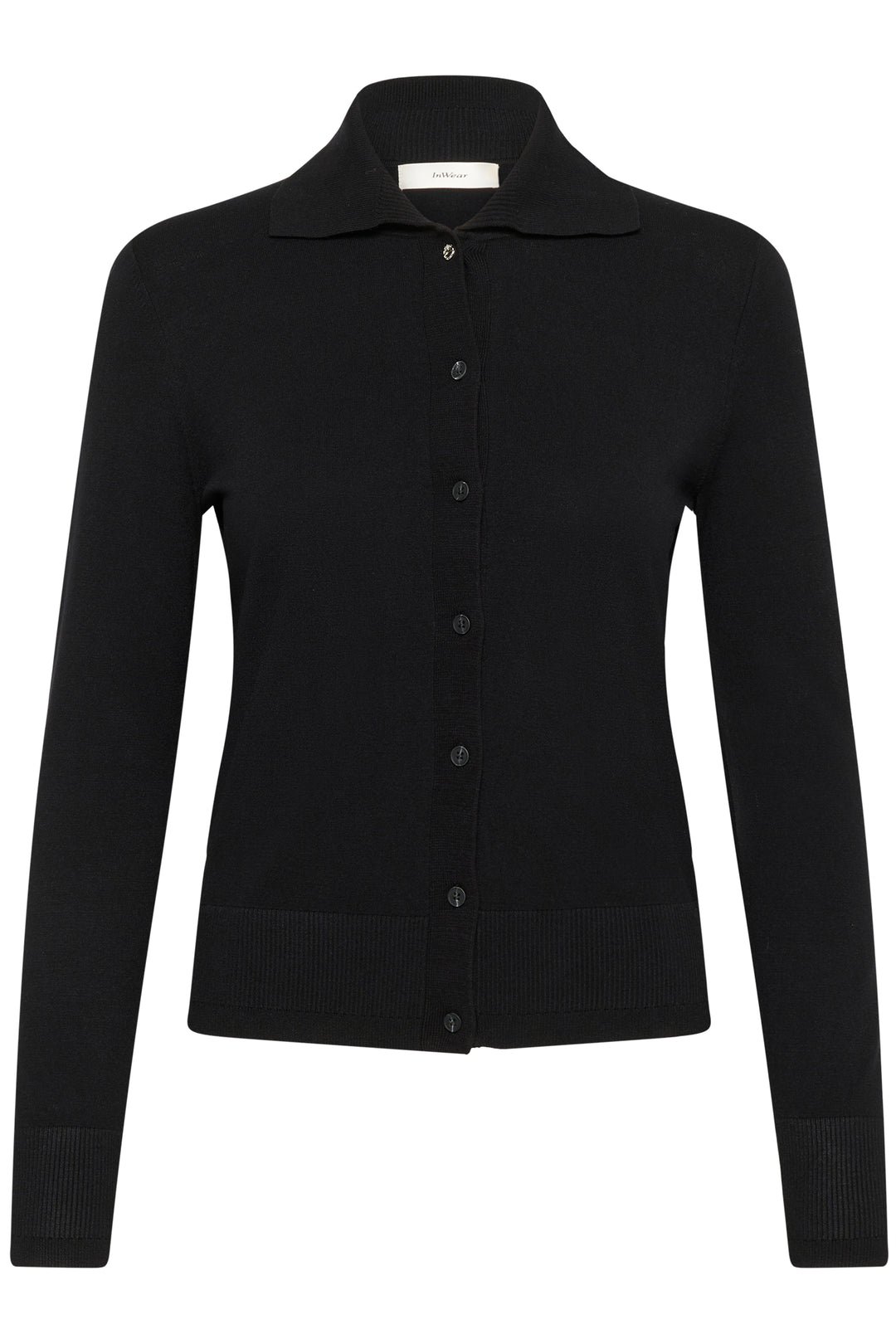 Cardigan classique boutonné Miko - Avec col polo et manches longues
