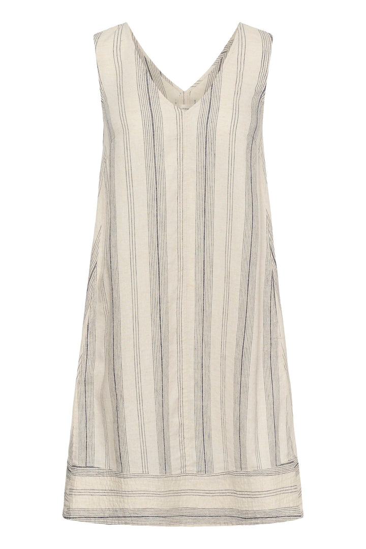 Edith Linen Dress - Fine stripes and relaxed fit