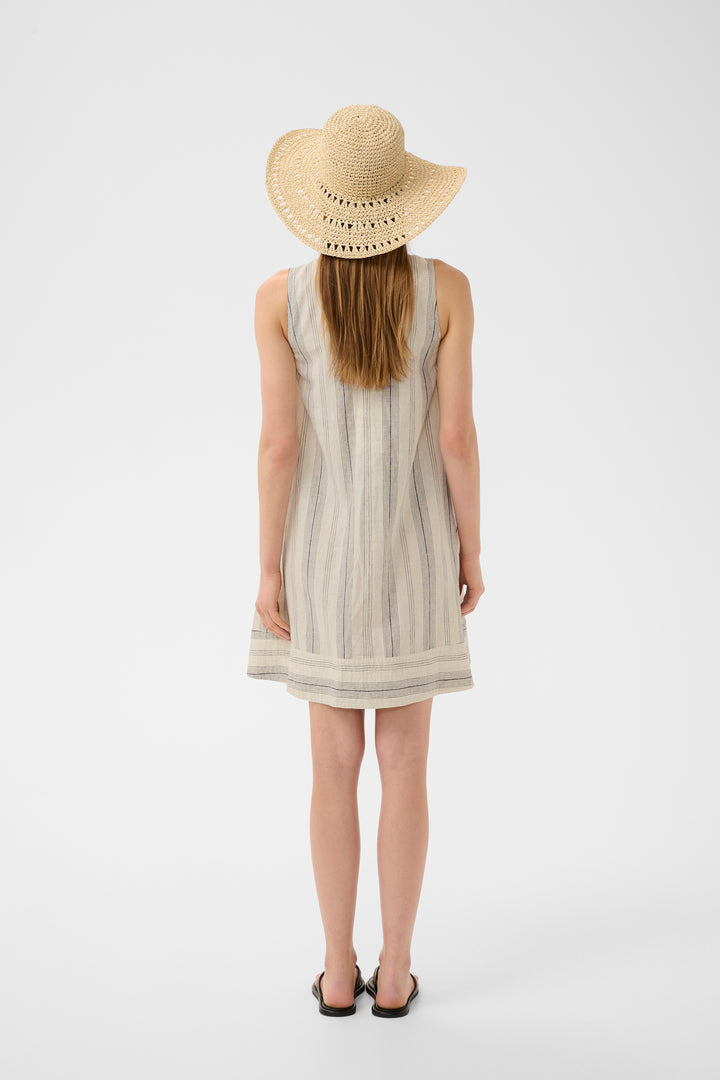 Edith Linen Dress - Fine stripes and relaxed fit