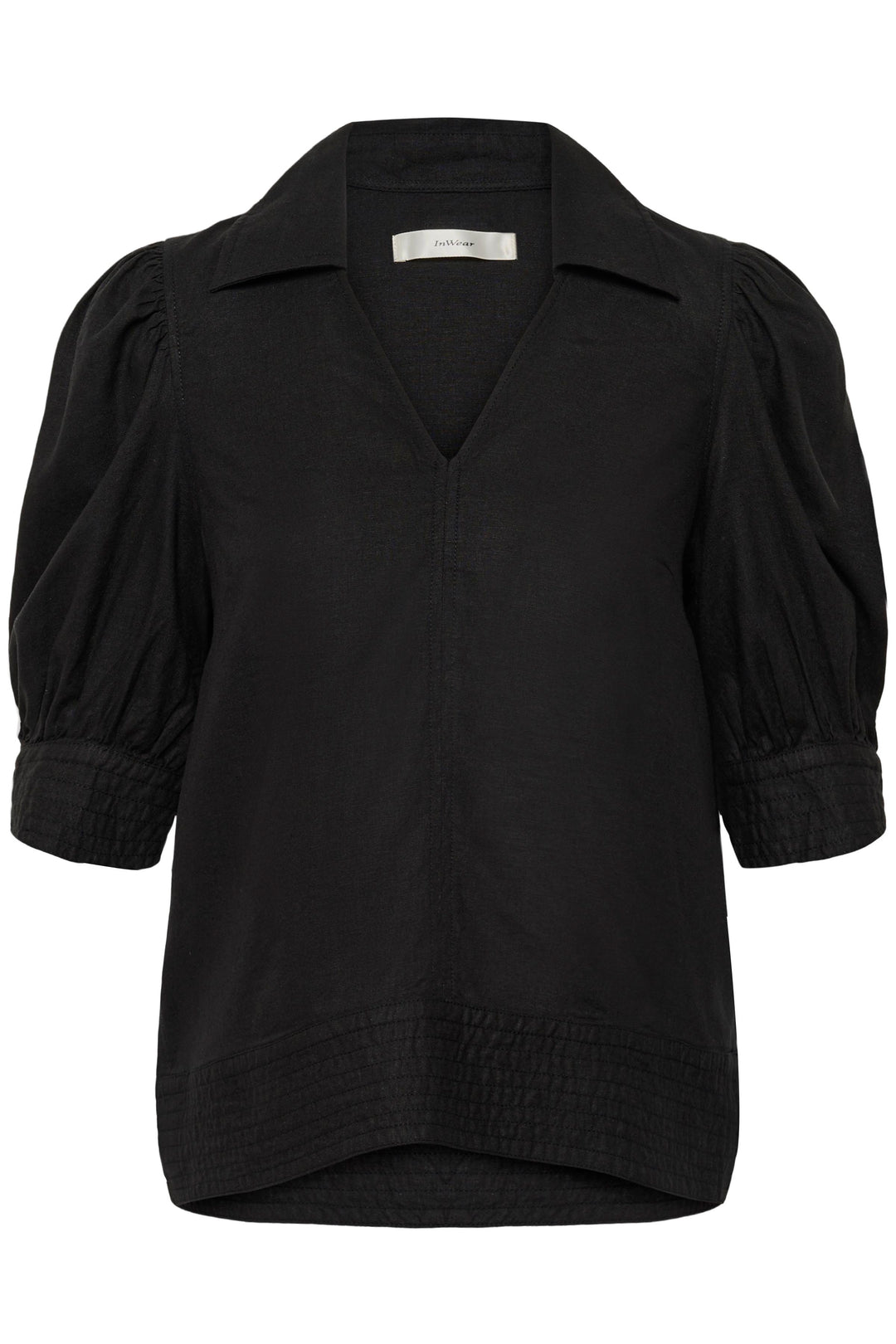 Edith Short-Sleeved Blouse - Lightweight linen and relaxed fit