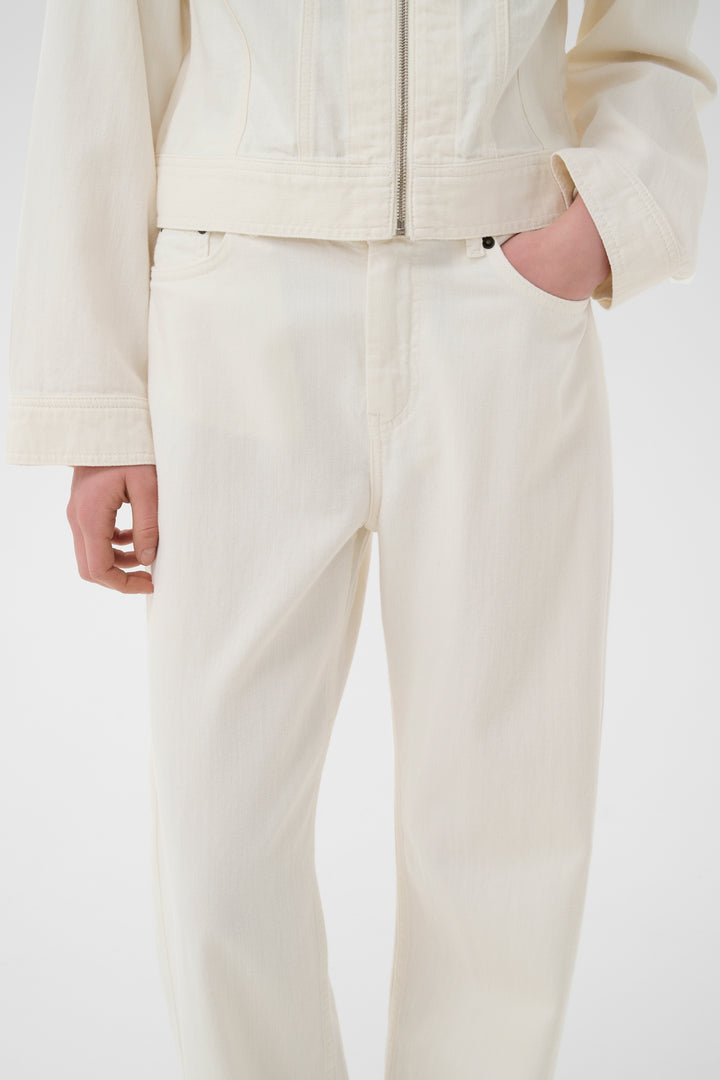 Pantalon 100% coton Gladys - Un essentiel à coupe droite et taille régulière