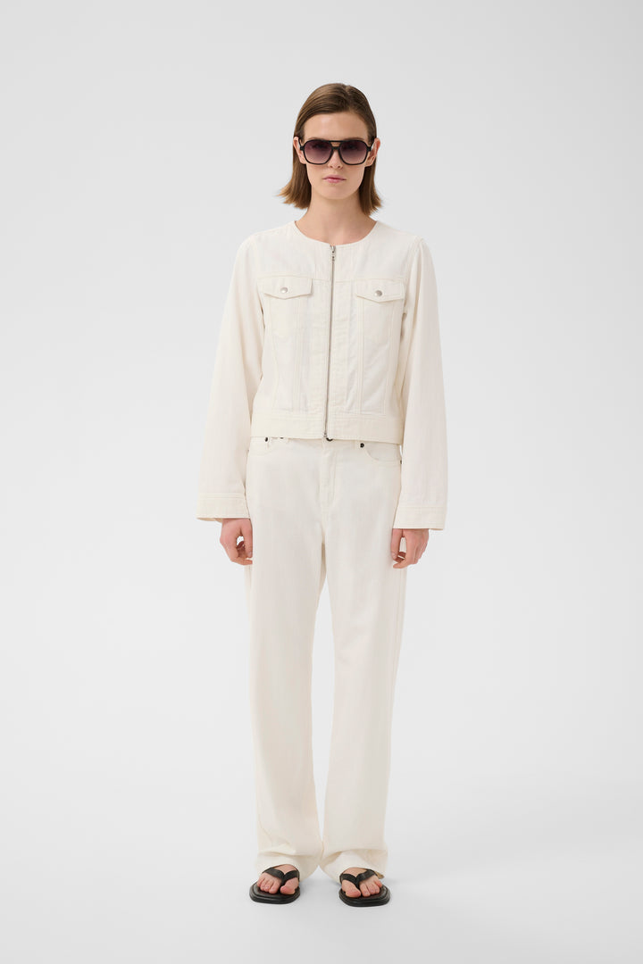 Pantalon 100% coton Gladys - Un essentiel à coupe droite et taille régulière