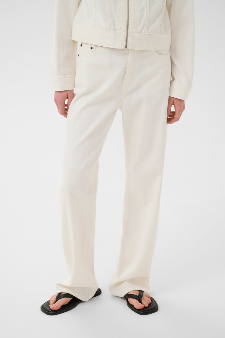 Pantalon 100% coton Gladys - Un essentiel à coupe droite et taille régulière