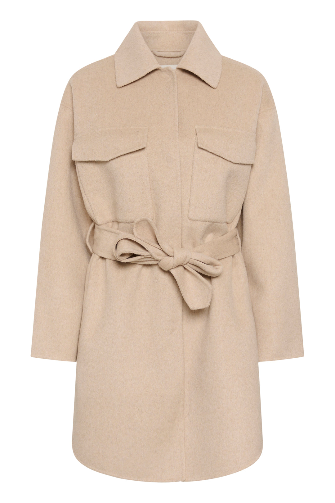 Manteau avec ceinture amovible Zilla - En laine mélangée au style raffiné