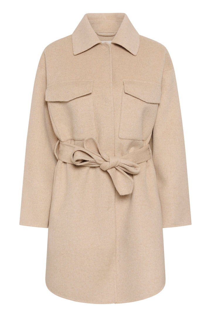 Manteau avec ceinture amovible Zilla - En laine mélangée au style raffiné