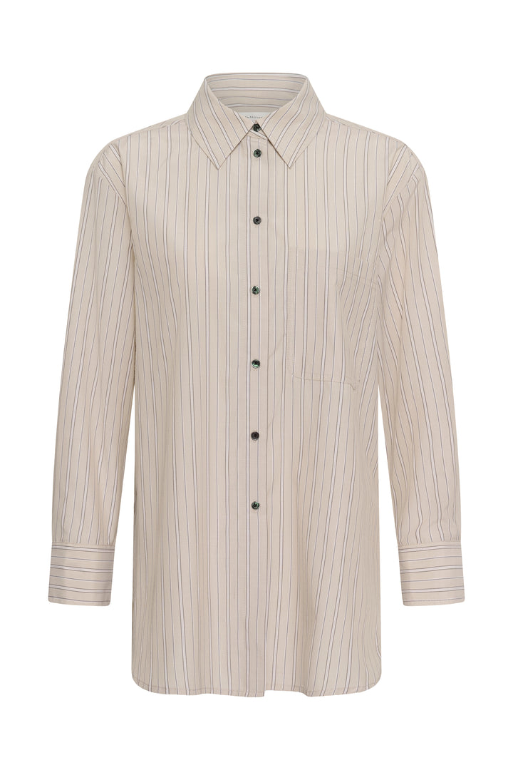 Chemise à fines rayures Halen - 100% coton