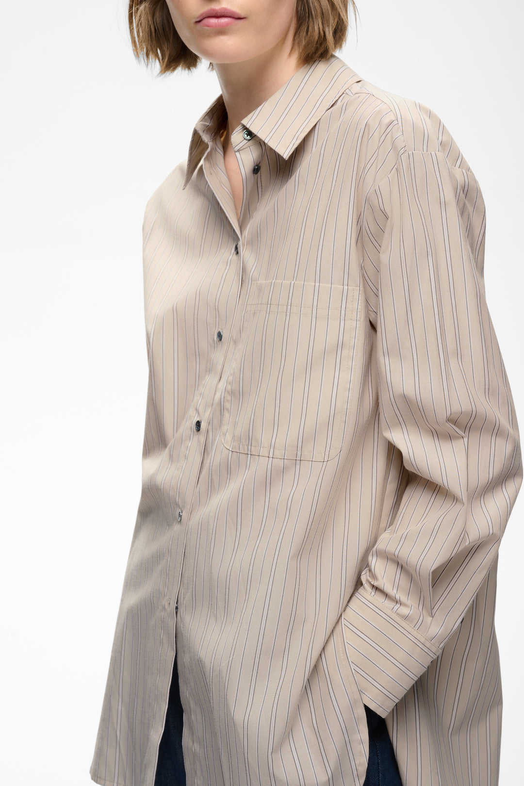 Chemise à fines rayures Halen - 100% coton
