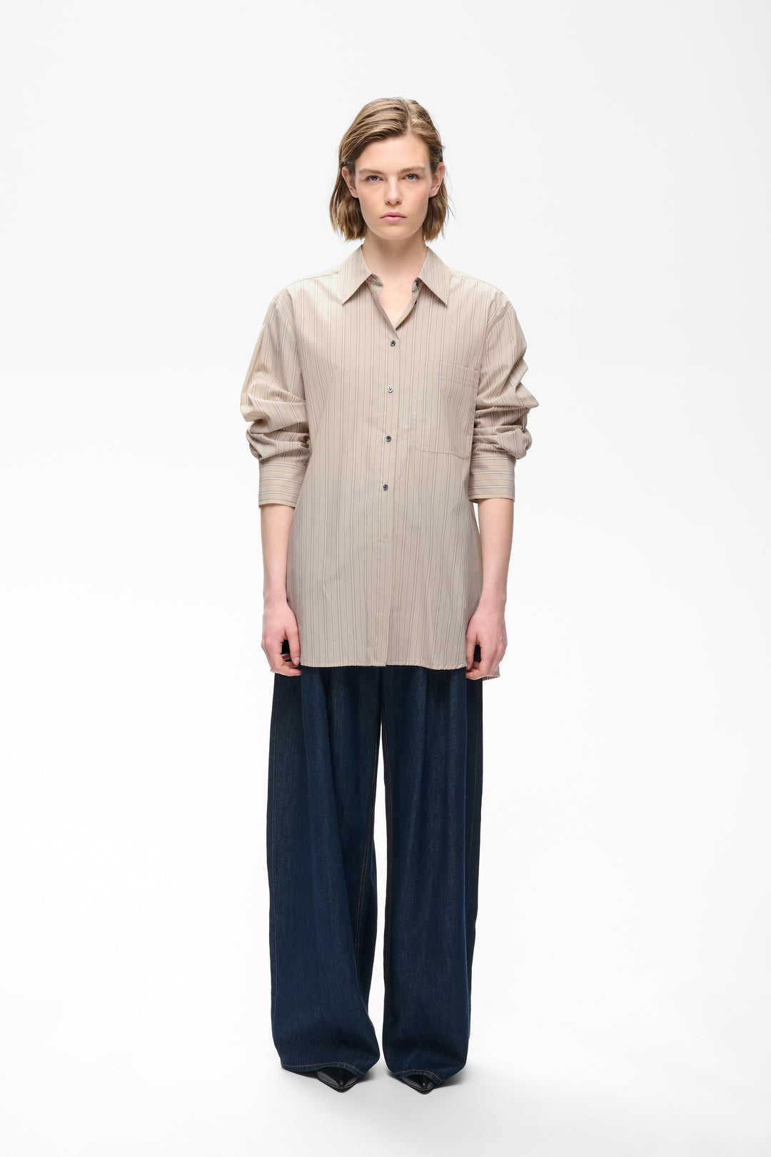 Chemise à fines rayures Halen - 100% coton