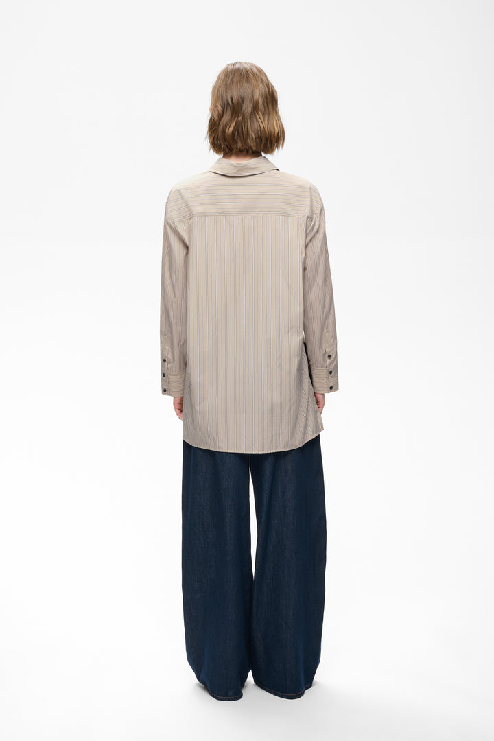 Chemise à fines rayures Halen - 100% coton