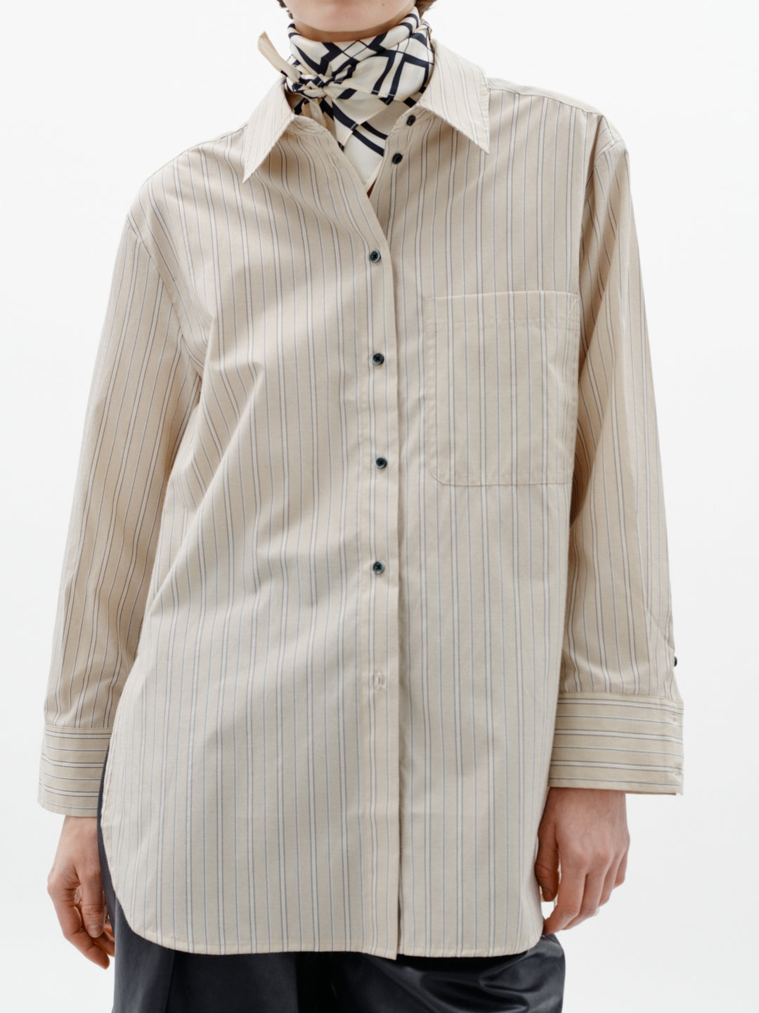 Chemise à fines rayures Halen - 100% coton
