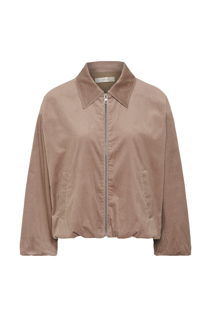 Veste zippé à manches longues larges Halima - Mélange de coton