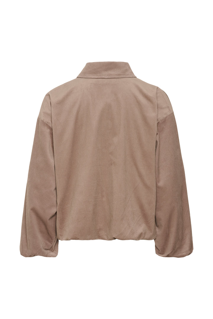 Veste zippé à manches longues larges Halima - Mélange de coton