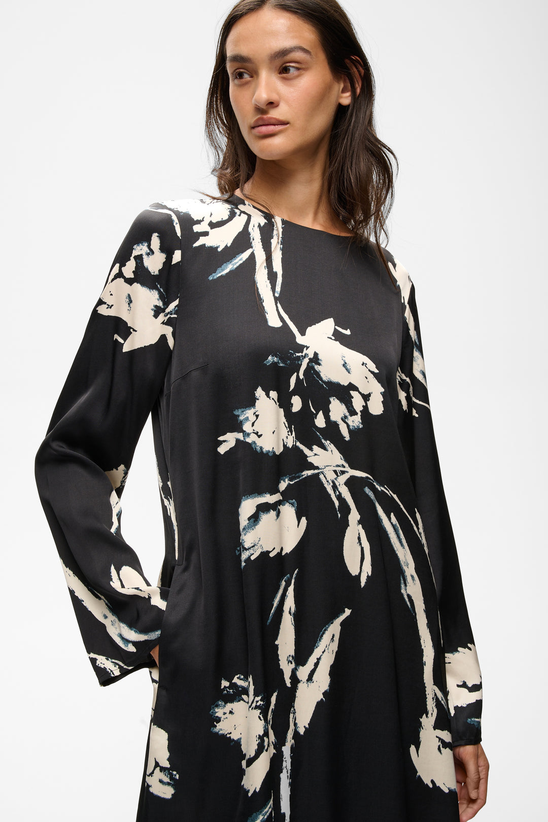 Robe à imprimé floral Meadow - Courte à manches longues